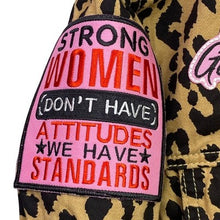 Load image into Gallery viewer, Ugly Diva Jacket Womens Extra Large Cropped Leopard Patches Denim Streetwear