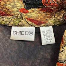 Load image into Gallery viewer, Chicos Blazer Womens Extra Large Mature Bloomcore Stretchy Cardigan Jackard