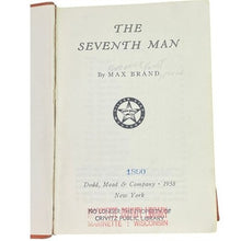 Load image into Gallery viewer, 1958 The Seventh Man Hardcover Book by Max Brand Vintage Western Dodd Mead