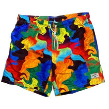 Load image into Gallery viewer, Worldwide Surf Shorts Mens 2XL Swim Trunks Rainbow Abstract Camo Beachy Coastal