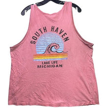 Load image into Gallery viewer, Lake Michigan Tank Top Mens Extra Large Spell Out Beachy Grunge Coastal Summer