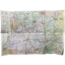 Load image into Gallery viewer, Vintage 1970's Kentucky Tennessee Road Map Brochure Texaco Gas Station Art