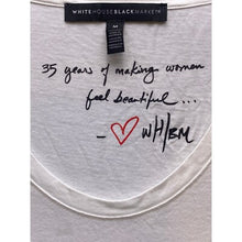 Load image into Gallery viewer, White House Black Market Shirt Women Medium Preppy Oversized Sketch Print Casual