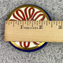 Load image into Gallery viewer, Vintage Richard Hudnut Compact Enameled Metal Powder Rouge Mirror Red Bow