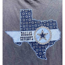 Load image into Gallery viewer, Dallas Cowboys Shirt Womens Large Steel Blue Texas Star Country Streetwear