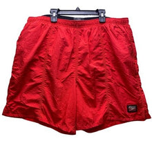 Load image into Gallery viewer, Speedo Shorts Mens Extra Large Swim Trunks Red Nylon Elastic Drawstring Lined