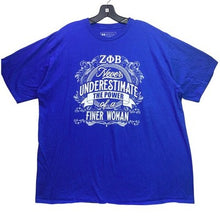 Load image into Gallery viewer, BB Greek Shirt Womens 2XL Zeta Phi Beta ZPhiB Sorority Preppy Academia Spell Out