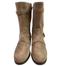 Load image into Gallery viewer, Vince Camuto Boots Womans 8M Taupe Leather Suede Zip Outdoors Preppy Academia