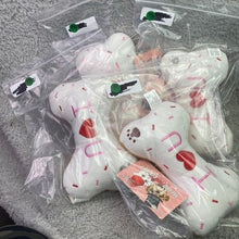 Load image into Gallery viewer, I Love You Bone Dog Toy Plush Squeaker Metro Pawlin 9" long