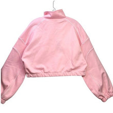 Load image into Gallery viewer, Fashion Nova Jacket Womens 1XL Pink Full Zip Piping Cropped Streetwear NWT