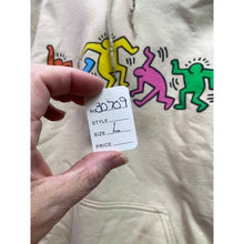 Load image into Gallery viewer, Keith Haring Hoodie Mens Large Beige Pull Over Art Grunge Everyday Streetwear