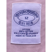 Load image into Gallery viewer, Brooks Brothers Shirt Womens 12 Fitted Button Down Peach Paisley Trim Academia