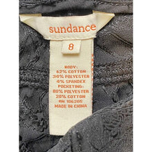 Load image into Gallery viewer, Sundance Jeans Womens Size 8 Black Embroidered Lace Old Money Cameo Victorian