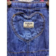 Load image into Gallery viewer, OshKosh Bgosh Overalls Youth 5T Denim Heart Pocket Girls Jean Kid Toodler