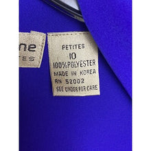 Load image into Gallery viewer, Vintage Liz Claiborne Jumpsuit Women Petite 10 Bluish-Purple Embroidered Belt