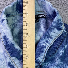 Load image into Gallery viewer, Fashion Nova Jumpsuit Womens Large Denim Tie Dye Thrashed Streetwear Cropped