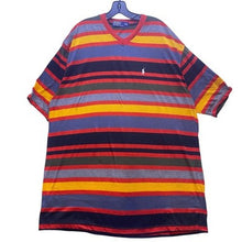 Load image into Gallery viewer, Ralph Lauren Shirt Mens 5XL Striped Colorblock V Neck Short Sleeve Streetwear