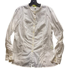 Load image into Gallery viewer, Sigrid Olsen Shirt Womens Large Ivory Button Down Mature Academia Minimalist