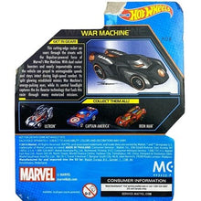 Load image into Gallery viewer, Lot of 2 Hot Wheels Marvel Hawkeye & War Machine Collectible NIP