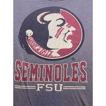 Load image into Gallery viewer, FSU Seminoles Shirt Mens Small Gray Spell Out Athletic Athleisure Academia
