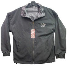 Load image into Gallery viewer, Romwe Jacket Womens Medium Black Bandana Full Zip Reversible Lightweight NWT