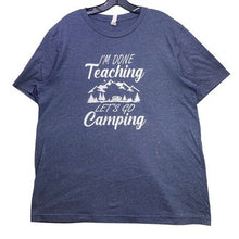 Load image into Gallery viewer, Teacher Shirt Mens Extra Large Teachercore Camping Spell Out Everyday Streetwear