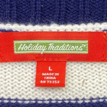 Load image into Gallery viewer, Ugly Christmas Sweater Womens Large Stripes Festival Pull Over Gingerbread