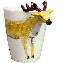 Load image into Gallery viewer, Unique Deer Elk Mug Whimsical Animal Handle Coffee Tea Cup Novelty Gift NIB