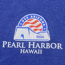 Load image into Gallery viewer, Pearl Harbor Shirt Womens Small Hawaii USS Arizona Spell Out Navy Ship Everyday