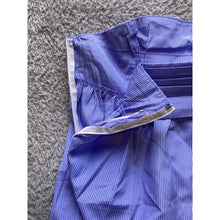 Load image into Gallery viewer, Striped Strapless Top Womens Small Blue Side Zipper Flowy Beachy Cropped NWT