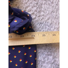 Load image into Gallery viewer, Tempted Los Angeles Blouse Womens 2XL Navy Blue Bloomcore Mature Ruffle Tie