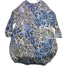 Load image into Gallery viewer, The Lino Lounge Dress Womens Large Animal AOP Cocoon Italy Lounge Stretchy Boho
