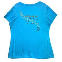 Load image into Gallery viewer, Key West Dog Bar Shirt Womens Extra Large AOP Wrap Around Beachy Coastal