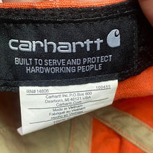Load image into Gallery viewer, Carhartt Hat Mens Adjustable Orange Spell Out Logo
