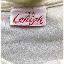 Load image into Gallery viewer, Vtg It's A Lehigh Dress Womens Extra Large Ivory Union Pearl Keyhole Gothic 46"