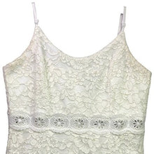 Load image into Gallery viewer, AQUA Dress Womens Small White Floral Lace Ruffle Mini Crochet Beachy Bridal