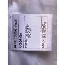 Load image into Gallery viewer, Santorelli Blazer Womens Size 8 Italy Black Beige Flax Career Mature Long Suit