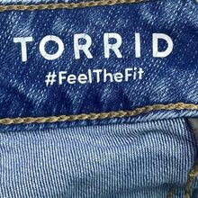 Load image into Gallery viewer, Torrid Jeans Womens 16R Distressed Thrashed Flare Leg Grunge Stretch Streetwear