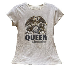 Load image into Gallery viewer, Queen Adam Lambert Shirt Womens Medium Graphic Grunge Punk Rock Streetwear White