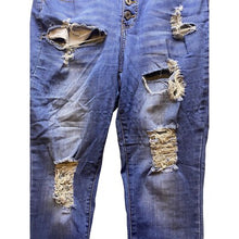 Load image into Gallery viewer, Helena Jeans Womens 16 Distressed High Rise Skinny Button Fly Distressed