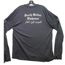 Load image into Gallery viewer, Death Before Dishonor Shirt Mens 2XL Black Skull Armed Forces Spell Out Gothcore