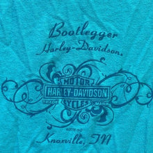 Load image into Gallery viewer, Harley Davidson Shirt Womens 2XL Raglan Knoxville TN Spell Out Grunge Motorcycle