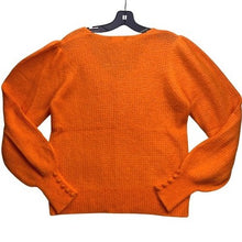 Load image into Gallery viewer, Suncoo Paris Sweater Womens Large Alpaca Wool Preppy Academia Puff Sleeve