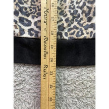 Load image into Gallery viewer, Victoria's Secret Hoodie Womens Large Leopard Lace Up Crop Full Zip Oversize