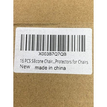 Load image into Gallery viewer, 16 PCS Silicone Chair Leg Protectors Floor Savers Small Charcoal Cork Bottom