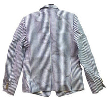 Load image into Gallery viewer, J. Crew Blazer Womens 8 Linen Striped Costal Beachy Ocean Sailing Career