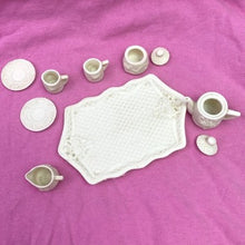 Load image into Gallery viewer, Vintage Miniature Tea Set Mini Tray Teapot Ceramic Floral Cups Saucers