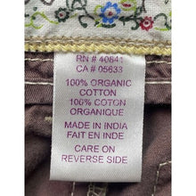 Load image into Gallery viewer, Organic Cotton Pants Womens 12 Tan Capri Convertible Beachy Costal Preppy