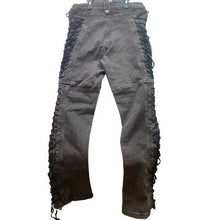 Load image into Gallery viewer, Fashion Nova Jeans Womens 2XL Black Lace Up Flare Pants Stretchy Grunge NWT