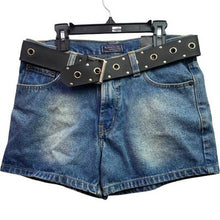 Load image into Gallery viewer, American Outpost Shorts Womens 4 Belted Denim Beachy Coastal Everyday Streetwear